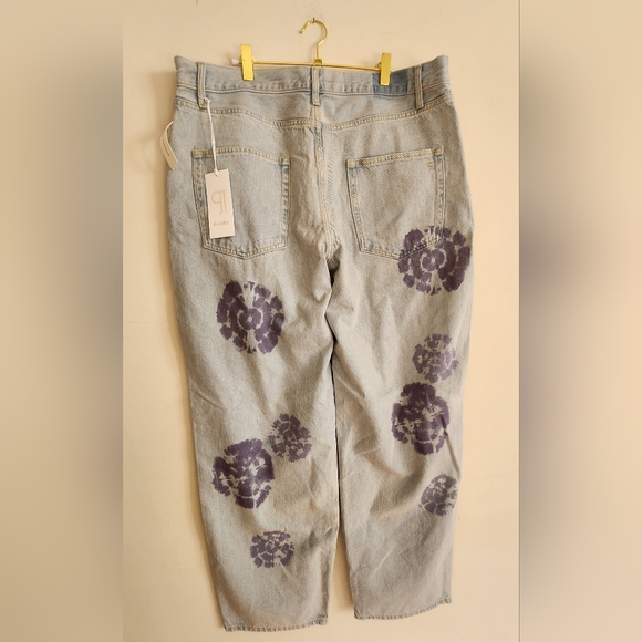 Anthropologie Pilcro size 34 Sunset High Rise Straight Boho Azores Jeans NWT - Picture 5 of 14